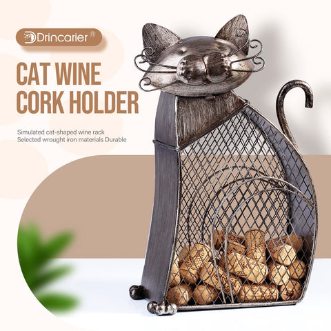Drincarier estante decorativo con figura de gato