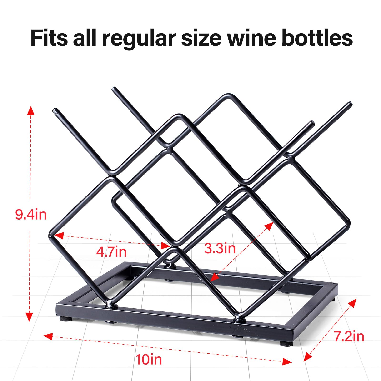 Drincarier porta-vinos en encimera con 5 huecos para botellas
