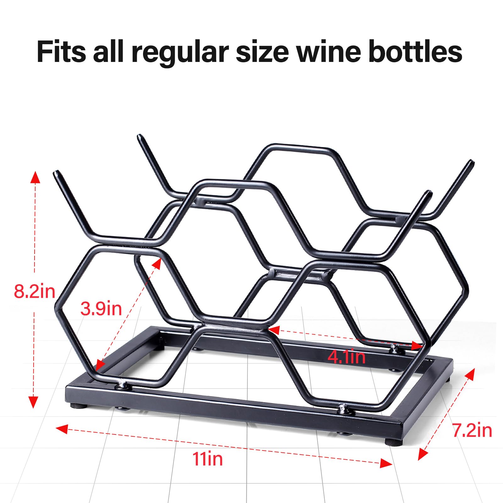 Drincarier portabotellas 5 botellas, ideal para mostrador estable