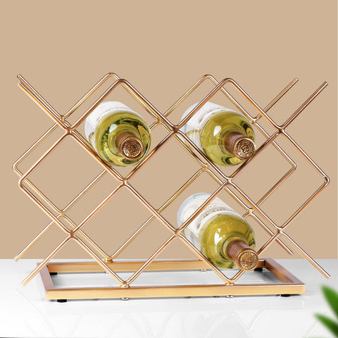 Drincarier portabotellas estilo moderno para mostradores y estanterías.