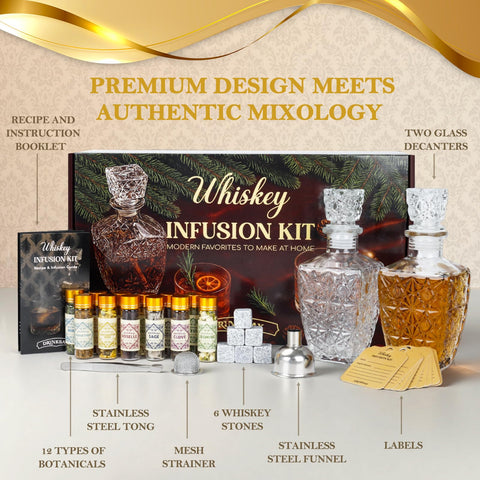 DrinkSay caja regalo premium con accesorios y botellas para regalo.