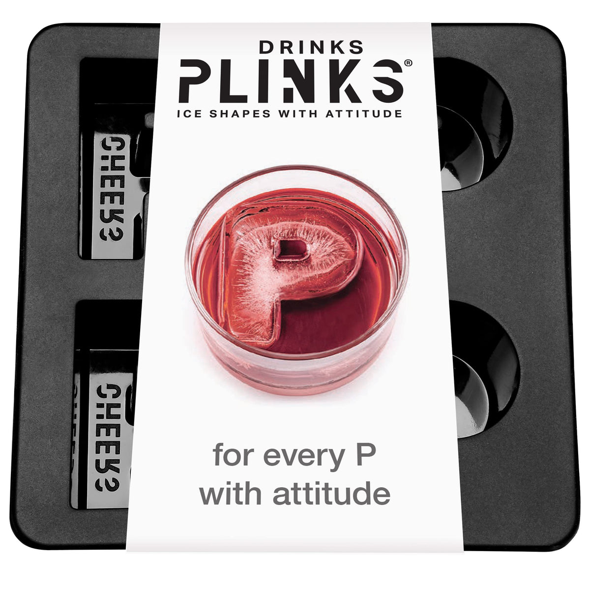 DrinksPlinks cubo hielo monograma P para cócteles enfriar sin diluir