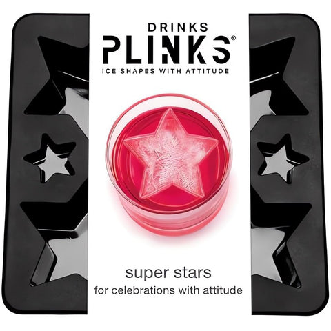 DRINKSPLINKS Estrellas: cubos de hielo grandes para bebidas elegantes y refrescantes.