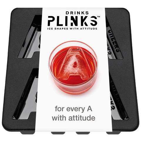 DrinksPlinks: letra A en hielo para personalizar tragos
