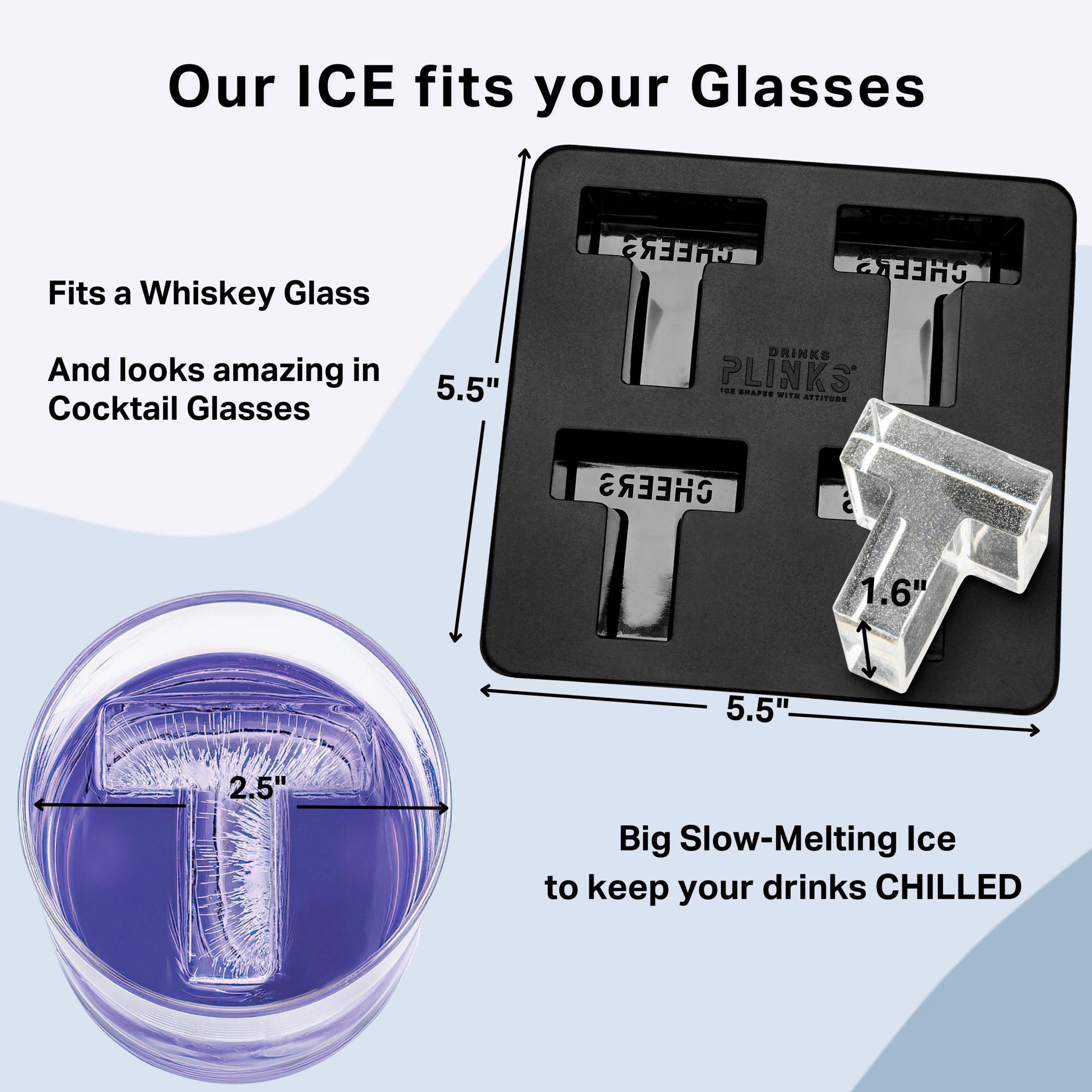 DRINKSPLINKS hielo de derretimiento lento mantiene sabores sin diluir