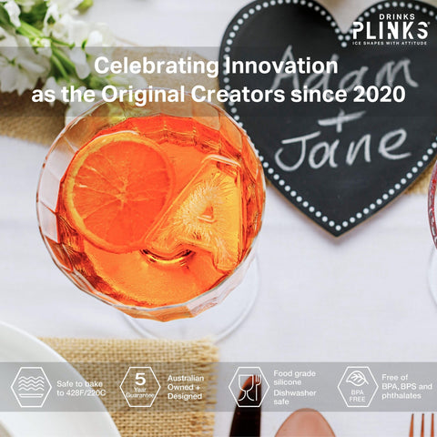 DrinksPlinks: molde de hielo grande monograma para cócteles elegantes