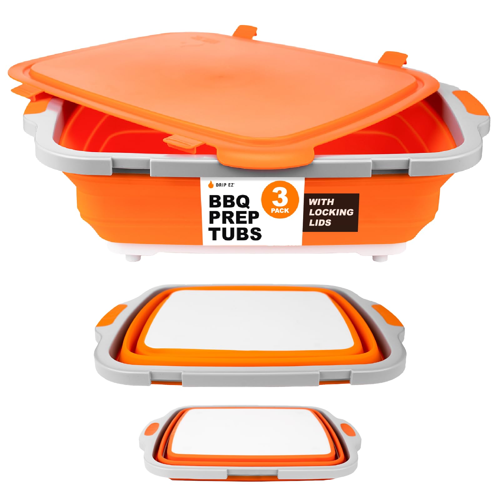 Drip EZ JR recipientes plegables para marinar y transportar sin goteos