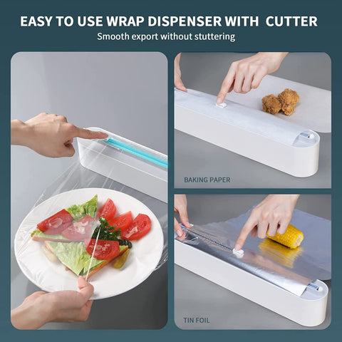 DriveLink dispensador para aluminio y pergamino, uso versátil en la cocina.