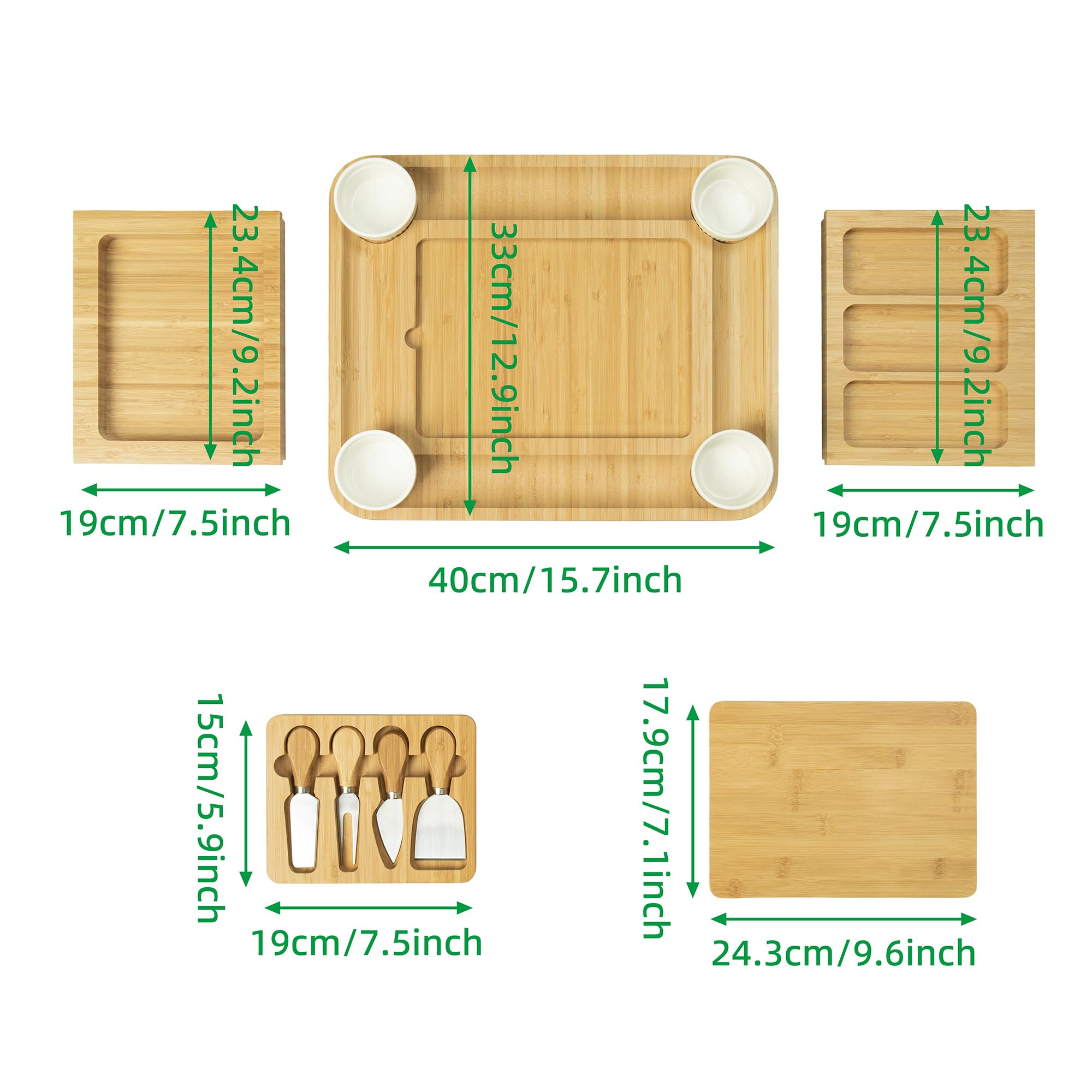 drmvalg tablero bambu para servir charcuteria