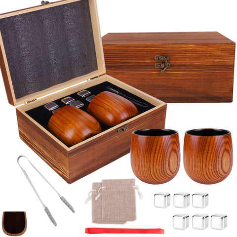 Vaso de bourbon Drtenvd con madera carbonizada para una experiencia artesanal.