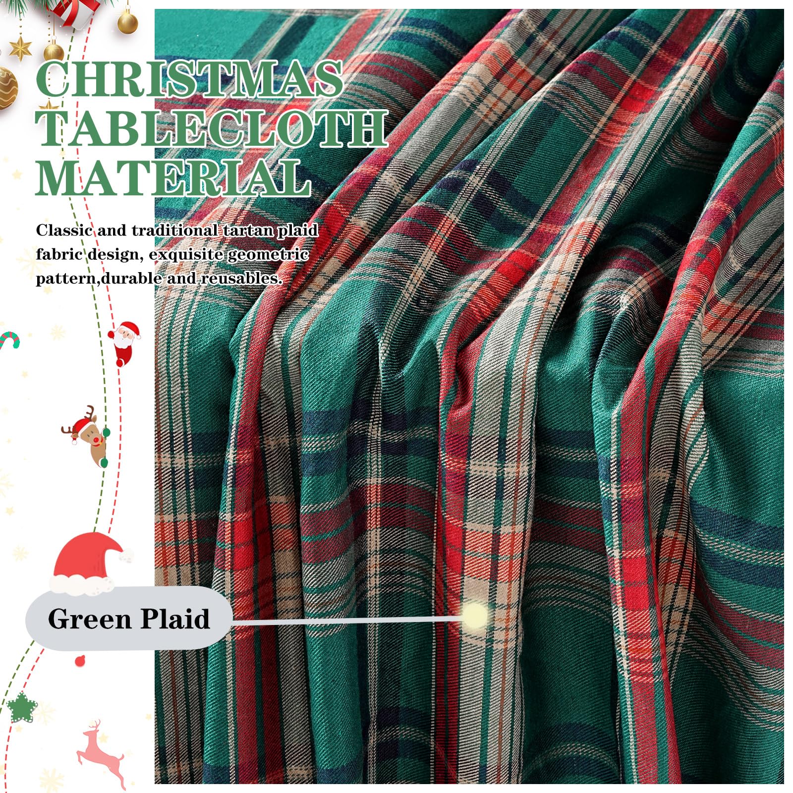 DrumaBee mantel-cuadros-verde-navidad-uso-interior-exterior, ideal para interiores y exteriores.