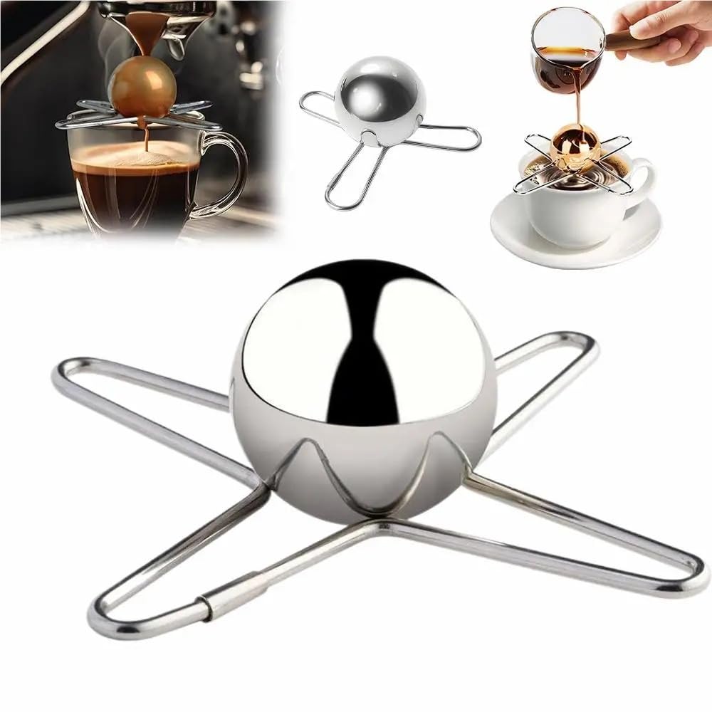 DrvixRex bola de acero inoxidable para enfriar café sin dilución.