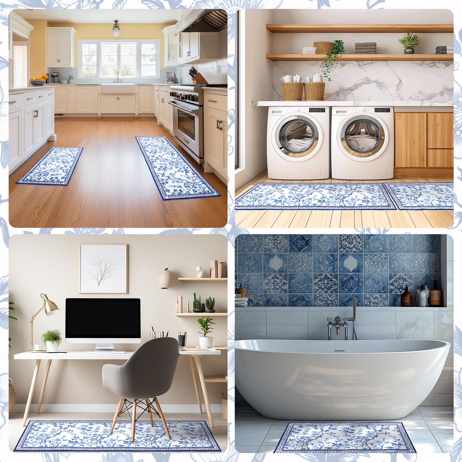 Drydiet alfombra cocina talla pequeña para pasillos y entradas con estilo