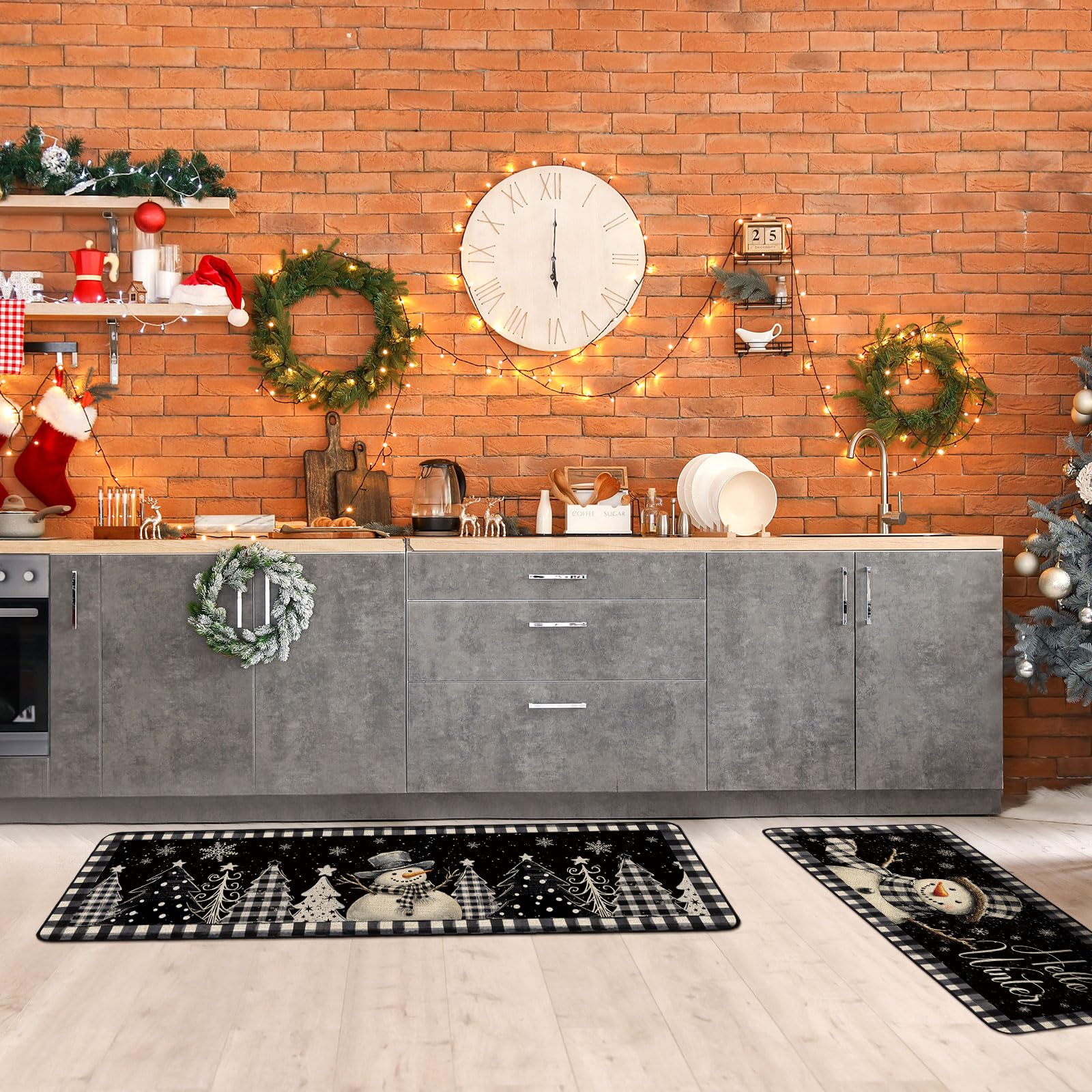 Drydiet Alfombra interior baño invierno arpillera antideslizante y fácil de mantener