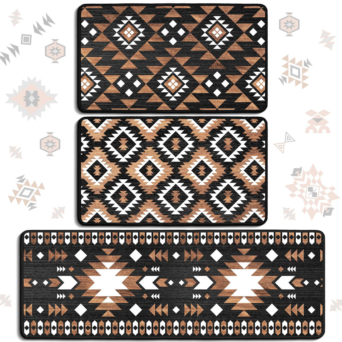 Drydiet alfombras cocina aztecas grande 17x47, ideal para un suelo limpio y decorativo