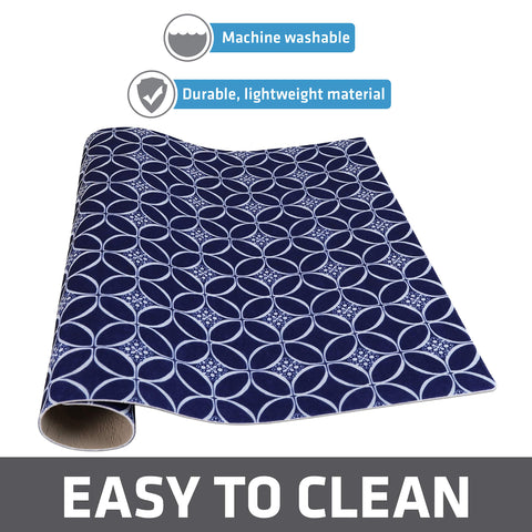 Drymate hecho en EE UU XL índigo, respaldo resistente protege la superficie.