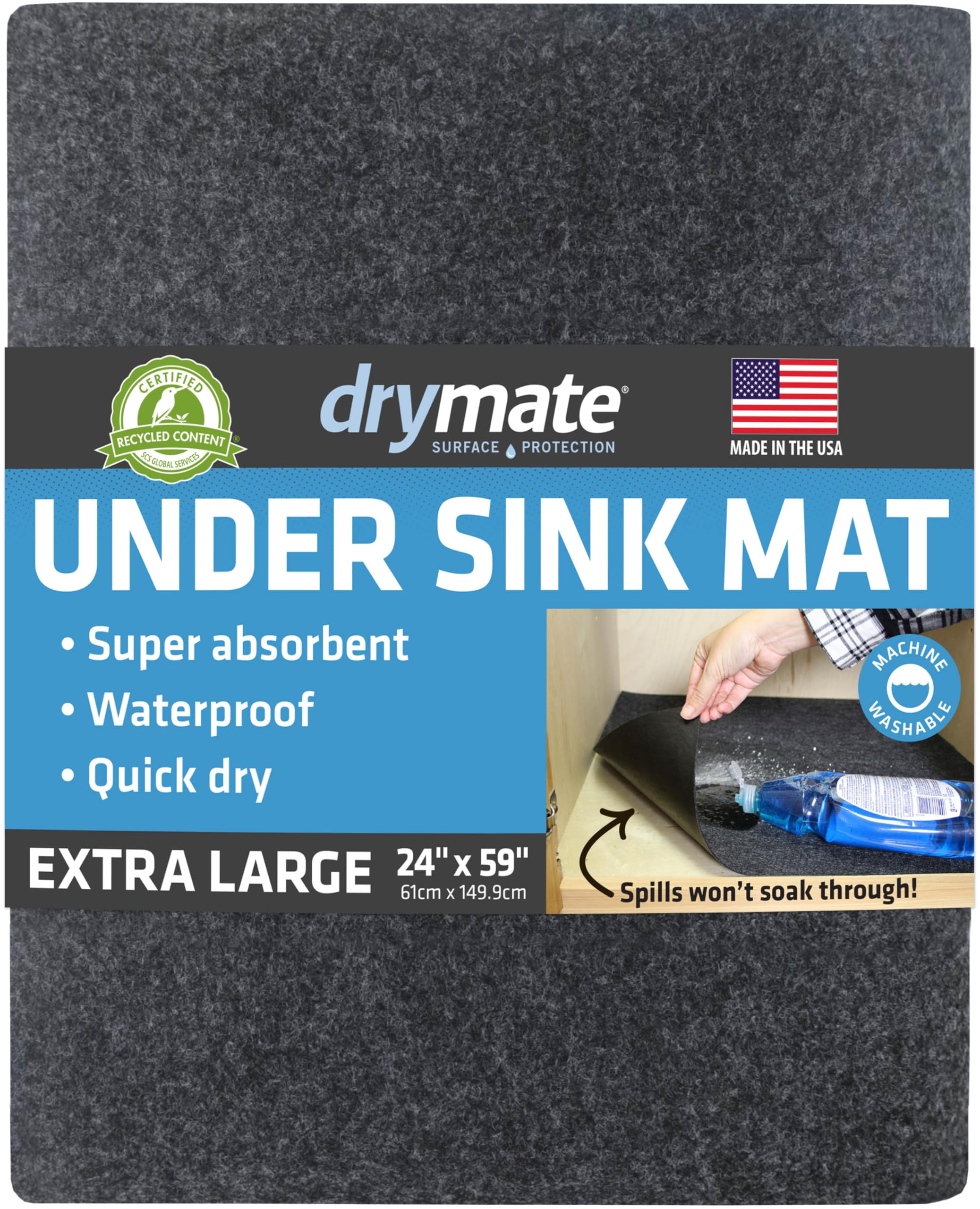 Drymate protege el armario de la cocina contra fugas y salpicaduras.