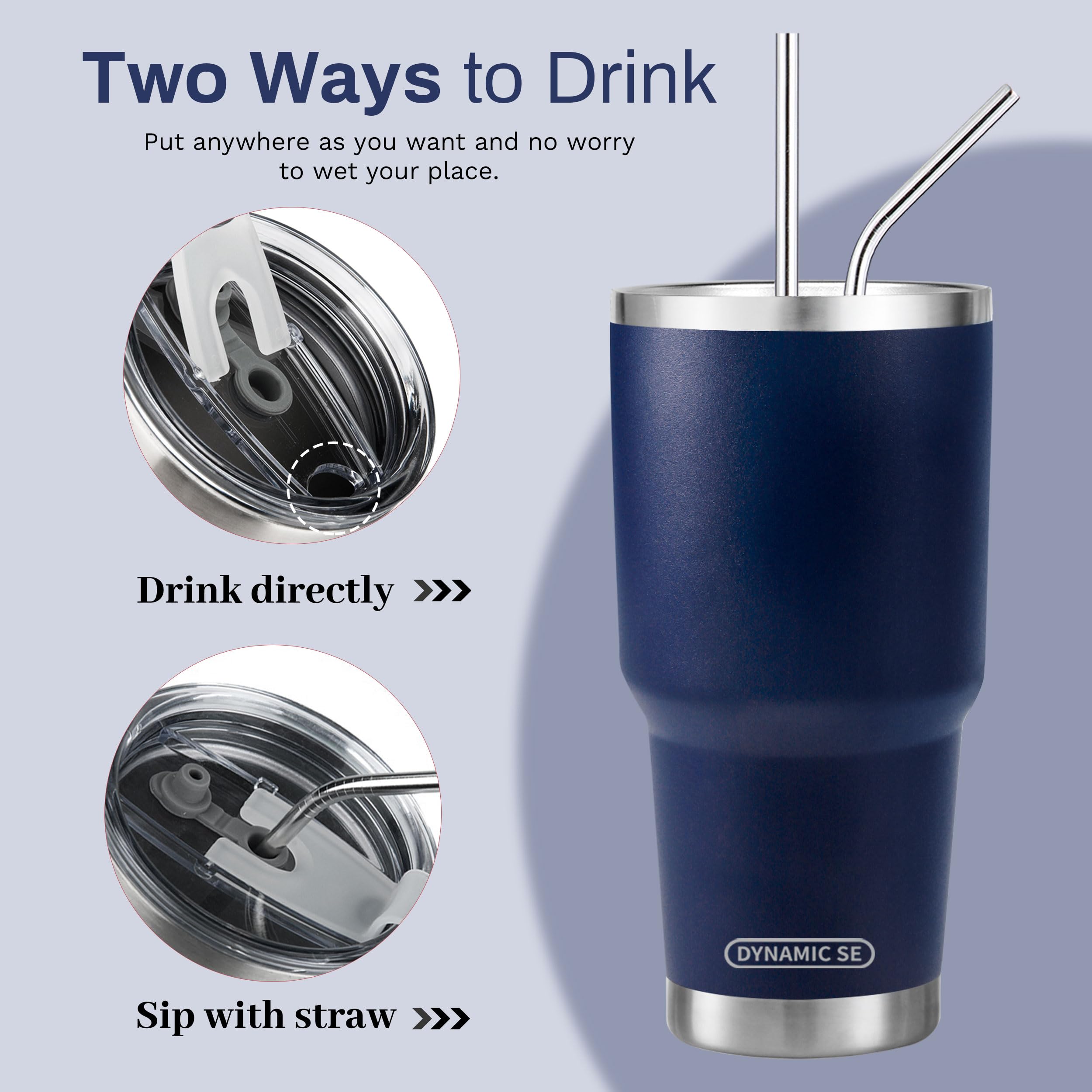 Vaso térmico D·S de doble pared que reduce condensación