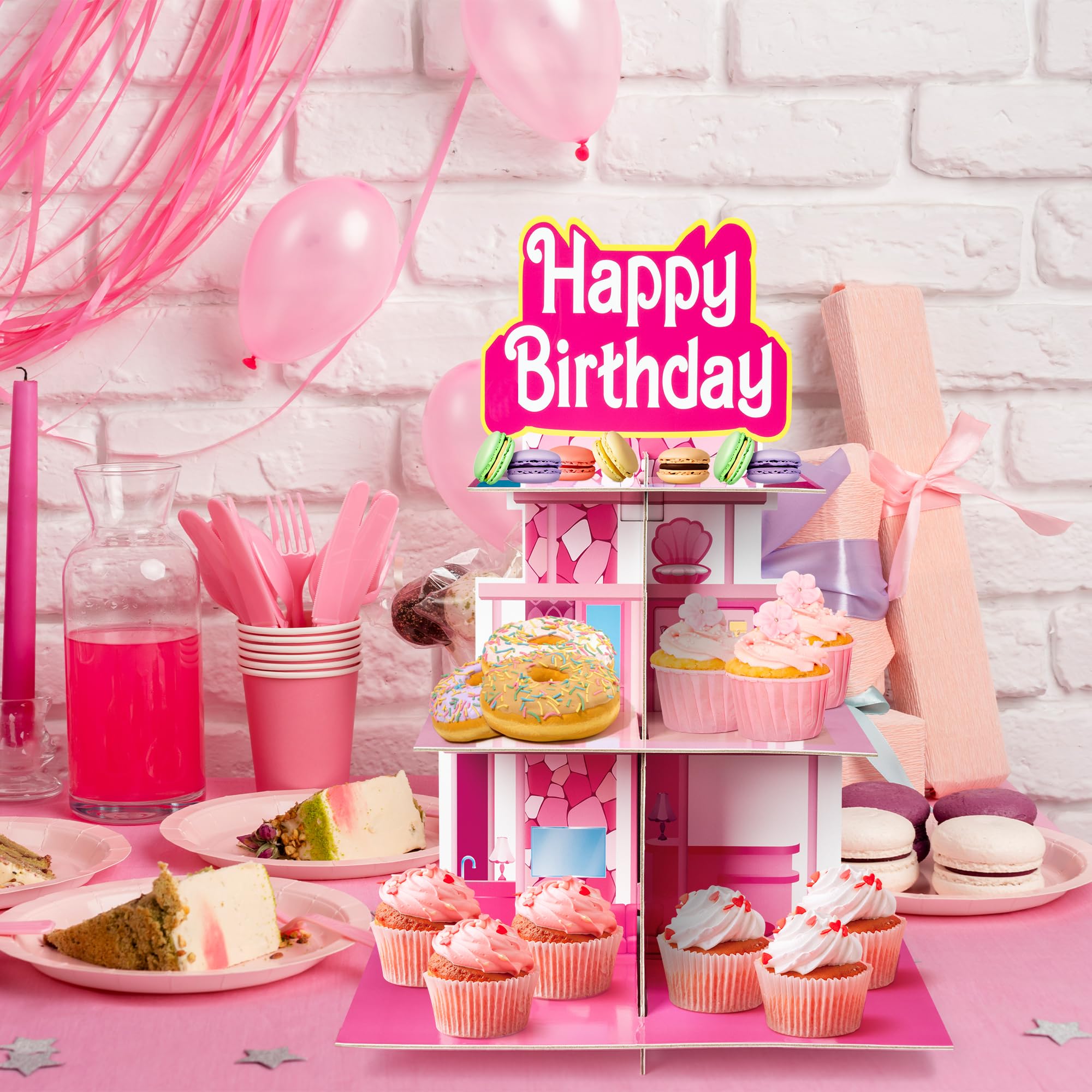 DSjuedui uso versátil para baby shower y fiestas con temática princesa.