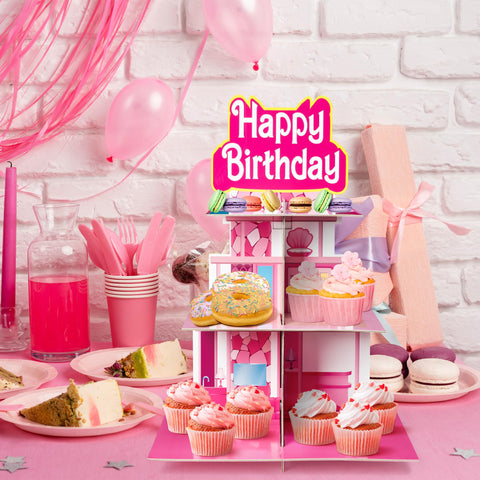 DSjuedui uso versátil para baby shower y fiestas con temática princesa.