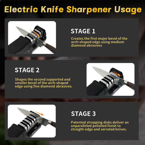 dskiley uso doméstico sencillo para cuchillos de chef y santoku.
