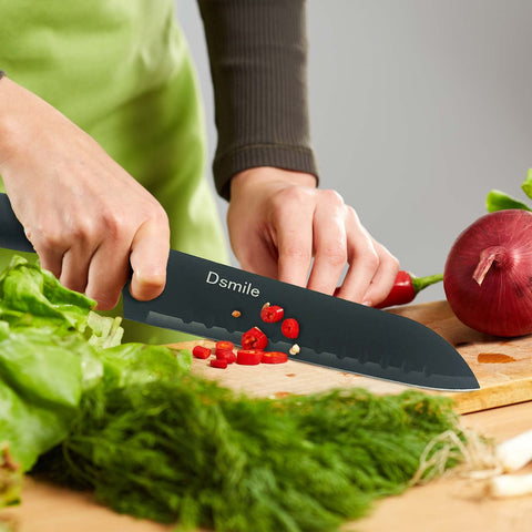 Cuchillo serrado para pan Dsmile, ideal para rebanadas uniformes.