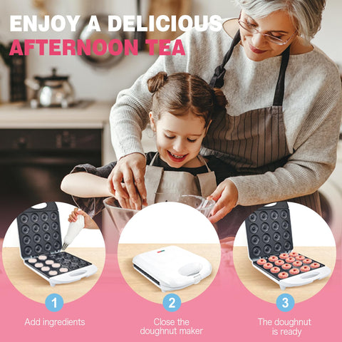DSP máquina mini donas: cuerpo de acero inoxidable y plástico para uso doméstico