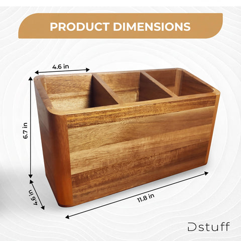 Dstuff organizador cocina con tres compartimentos para utensilios