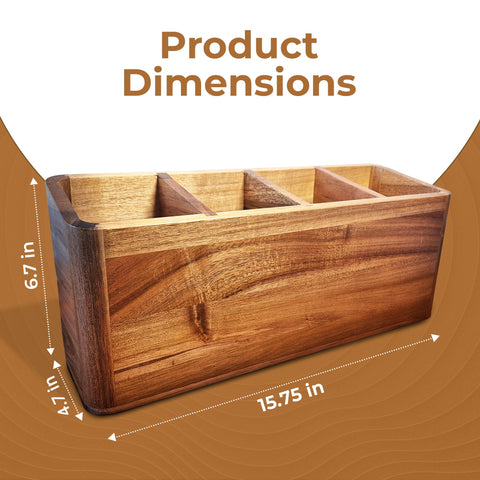 dstuff porta-utensilios amplio en acacia para mantener utensilios al alcance