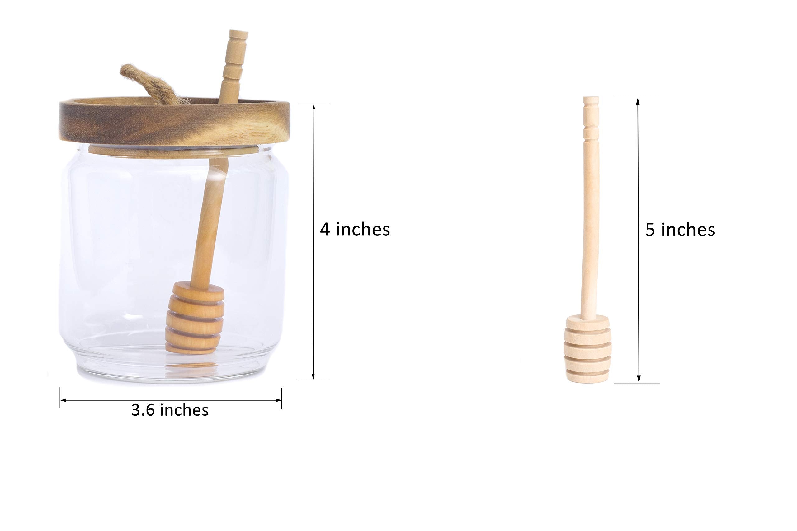 Dstuff tapa de acacia con cierre hermético para conservar la miel