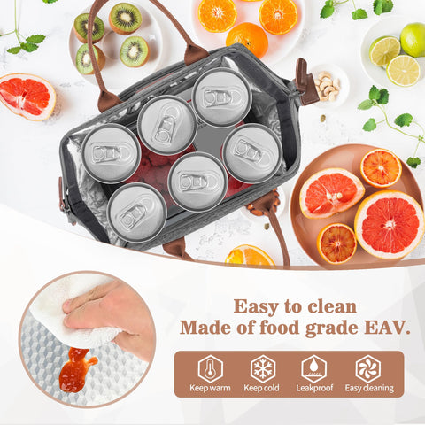 DTBG bolsa de almuerzo con aislamiento superior para mantener la comida fresca.