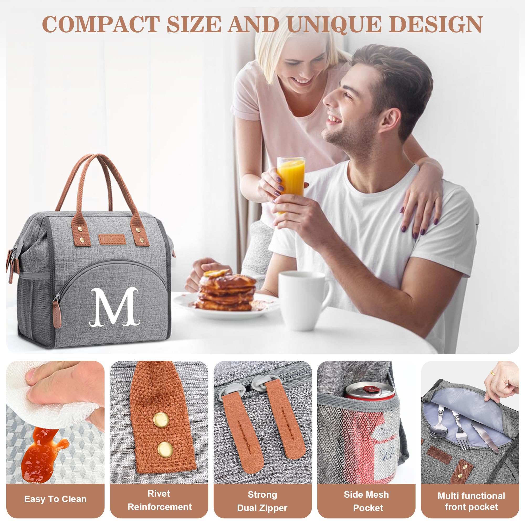 DTBG bolsa de almuerzo de nylon duradero para uso diario.