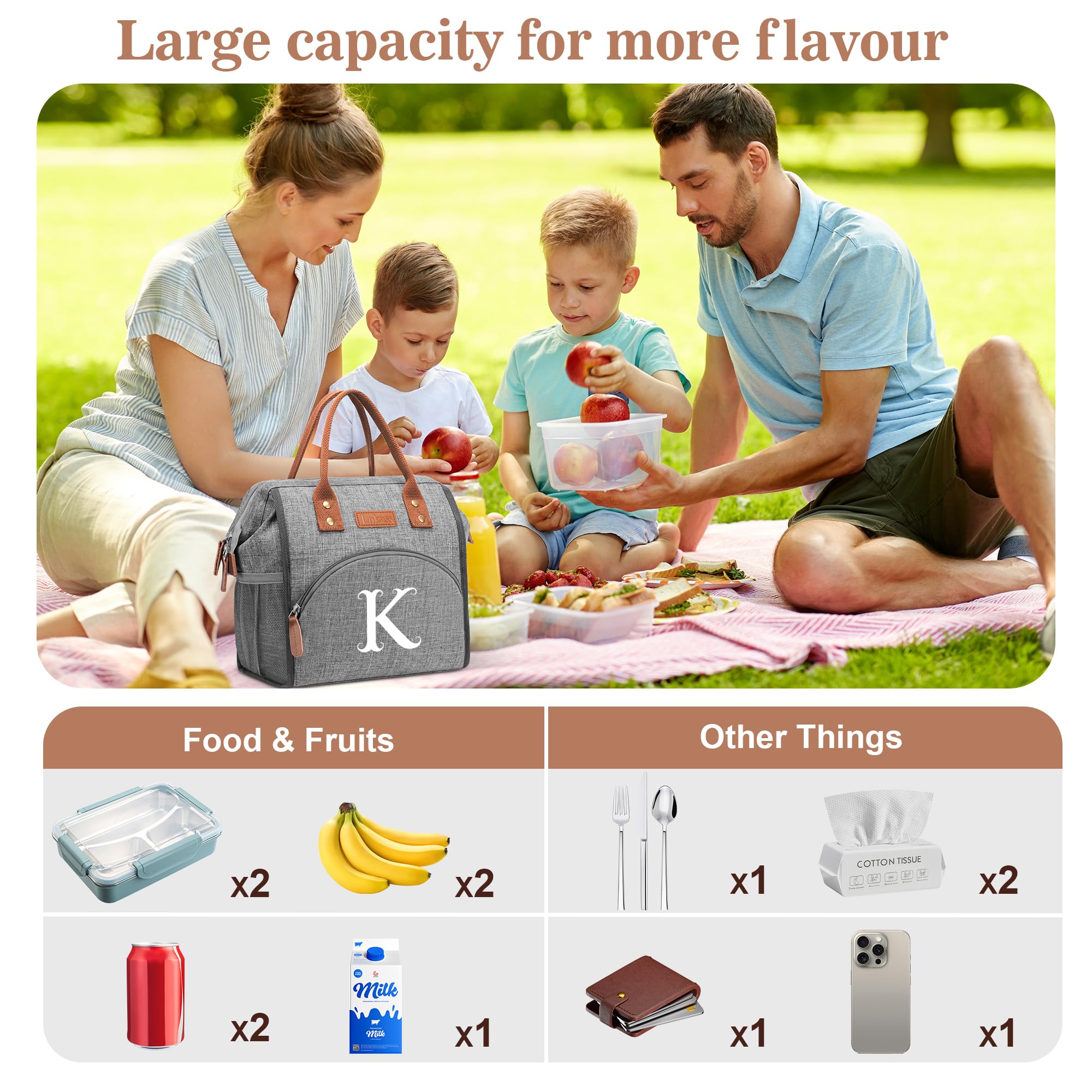 DTBG bolsa para trabajo, ideal para llevar comida y bebida con estilo.