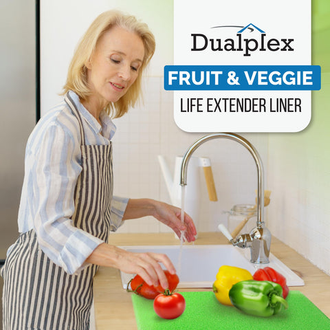 Dualplex Liner protege frutas y verduras, controla olores en el cajón del frigorífico.