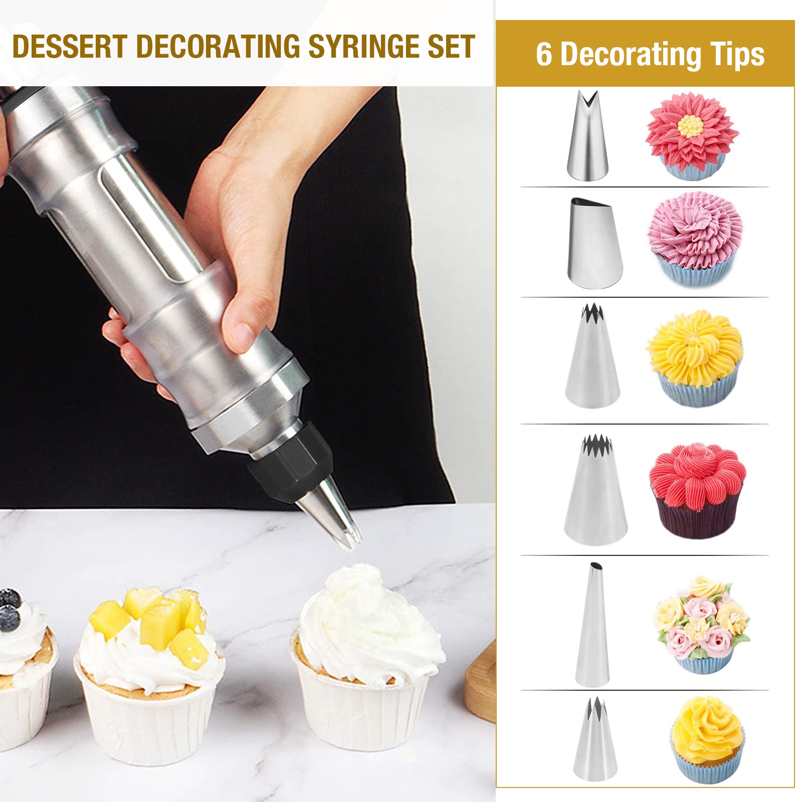 Dualshine boquillas de decoración para pasteles, permiten diseños variados.