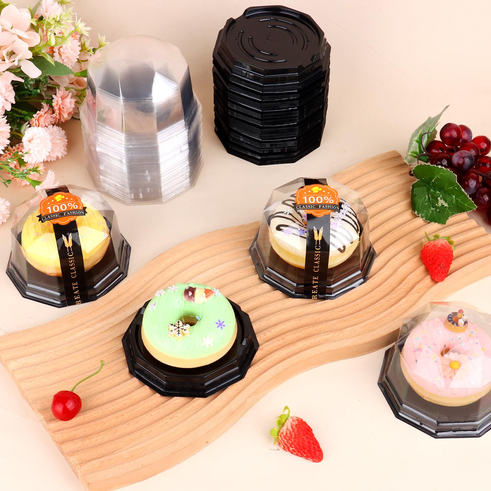 Dualshine contenedores mini bundt duraderos para sostener pasteles.
