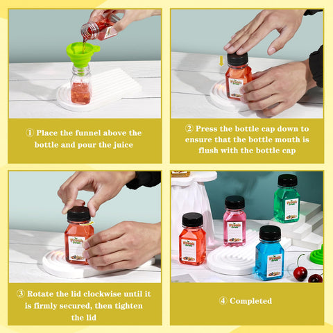 Etiquetas Dualshine para distinguir bebidas y fechas de consumo.