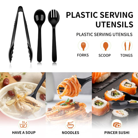 Dualshine juego de utensilios desechables para fiestas, 12 piezas, ideal para comidas rápidas.