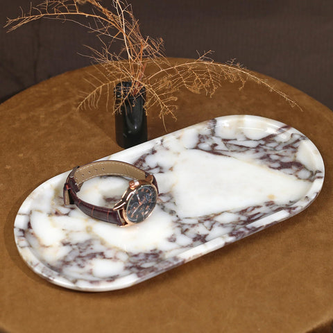 DUANYAN bandeja marmol natural para velas y plantas como centro decorativo