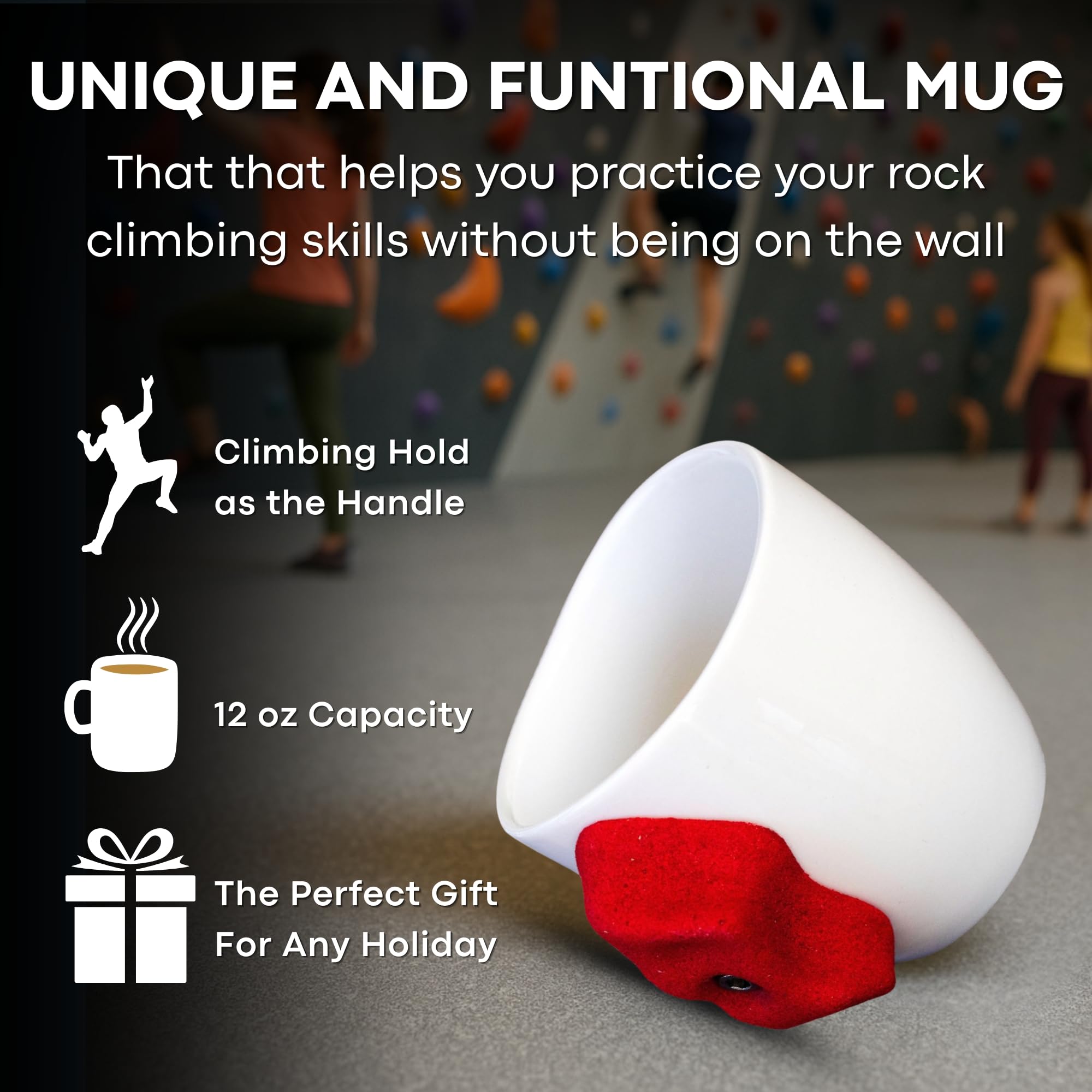 Dubbs Hardware: taza de escalada con agarre pesado para fortalecer dedos.