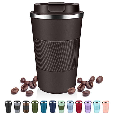 Dubuxw taza térmica 12oz con tapa flip para café caliente en ruta