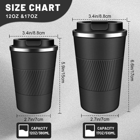 Dubuxw Tumbler 17oz con tapa abatible, mantiene bebidas a temperatura.