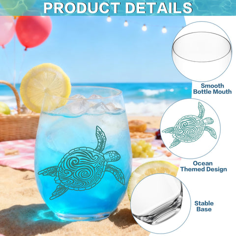 Vaso Dudjotc 17oz caracola en mesa decorativa de oceano