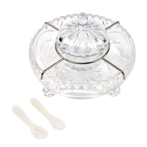 DUEBEL caviar dish, forma calabaza dividida con hielo, conserva la temperatura ideal