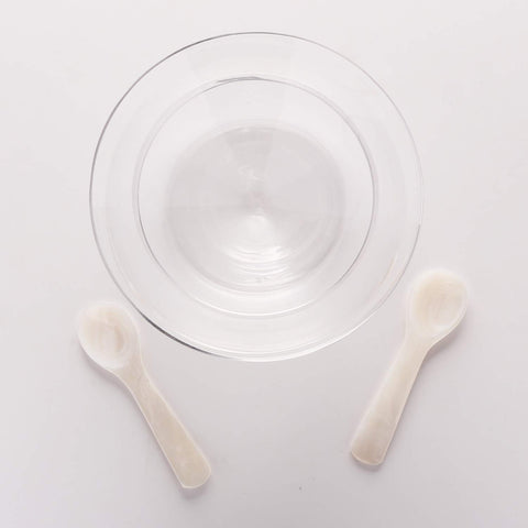 Cucharas de madre perla DUEBEL de 3.15 pulgadas para caviar