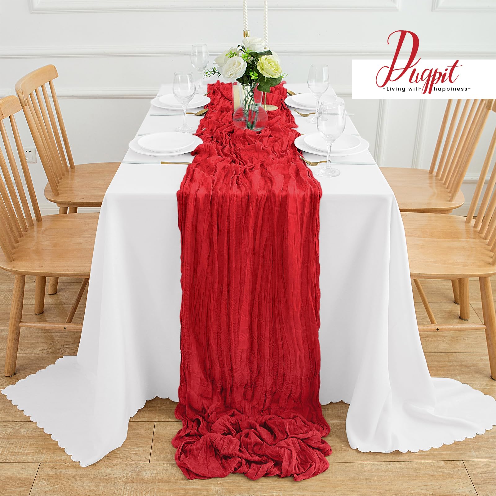 Decoración navideña con mantel Dugpit añade calidez