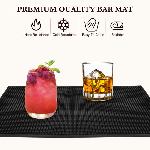 Barra DUIBAOCHUN alfombrilla 18x12, formato amplio para bebidas y café.