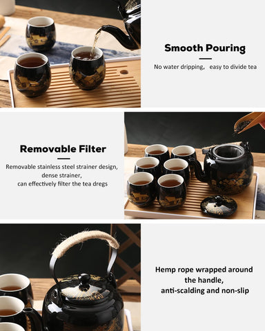 Bandeja de té desmontable DUJUST para limpieza rápida.