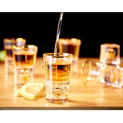 DUJUST set de regalo de chupitos, acabado artesanal para coleccionistas.