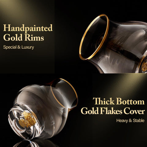 DUJUST juego de 4 vasos para degustar whisky y brandy.